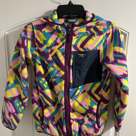 Ll bean fleece zip up girls multi color - Picture 2 of 3